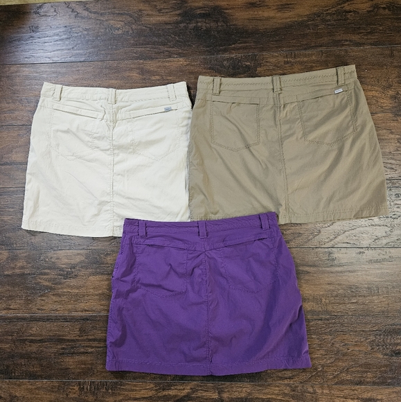 Eddie Bauer Women's Bundle of 3 Travex Stretch Tech Skorts Size 12 Purple Cream - Picture 3 of 16